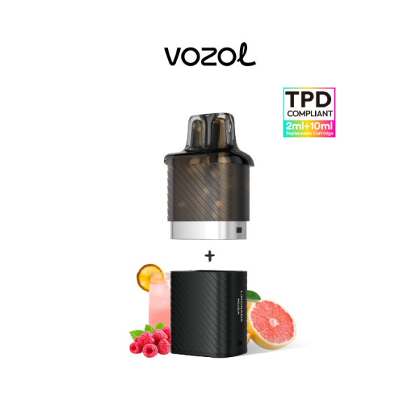 VOZOL Vista Plug pack recarga cápsula pod (2ml) + recipiente (10ml) 20mg/ml nicotina - Limonada Rosa