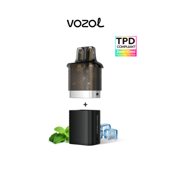 VOZOL Vista Plug pack recarga cápsula pod (2ml) + recipiente (10ml) 20mg/ml nicotina - Menta Fresca