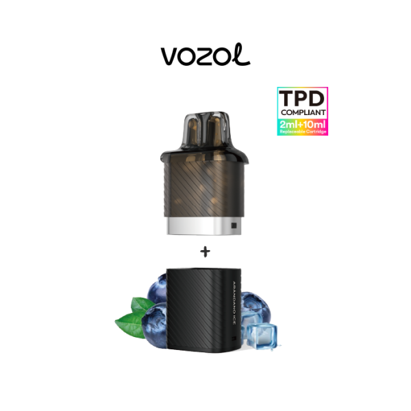 VOZOL Vista Plug pack recarga cápsula pod (2ml) + recipiente (10ml) 20mg/ml nicotina - Arándano Ice